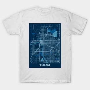 Tulsa - United States Peace City Map T-Shirt